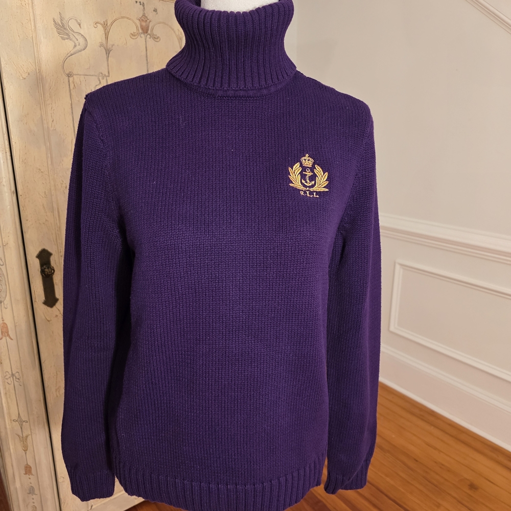 Lauren Ralph Lauren Purple Cowl Neck Sweater